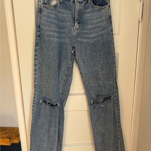 Classic Blue Distressed Women's Jeans